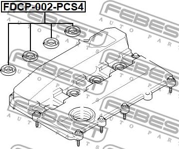 Febest FDCP-002-PCS4 - Guarnizione, Portapolverizzatore www.autoricambit.com