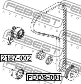 Febest FDDS-001 - Puleggia cinghia, Albero a gomiti www.autoricambit.com