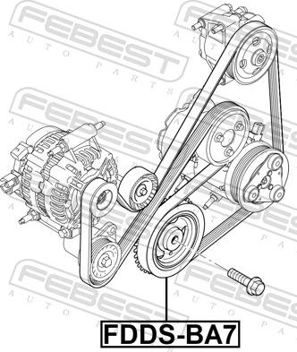 Febest FDDS-SEWA - Puleggia cinghia, Albero a gomiti www.autoricambit.com