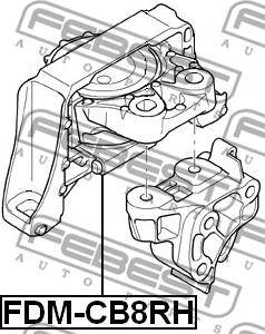 Febest FDM-CB8RH - Sospensione, Motore www.autoricambit.com