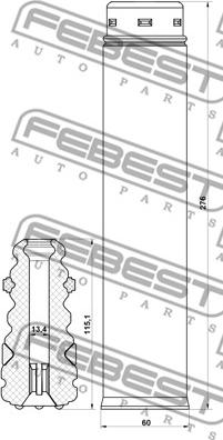 Febest FDSHB-KUGIIR-KIT - Kit parapolvere, Ammortizzatore www.autoricambit.com