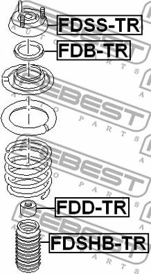 Febest FDSHB-TR - Parapolvere, Ammortizzatore www.autoricambit.com