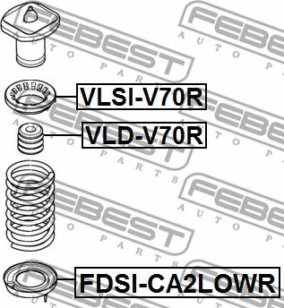 Febest FDSI-CA2LOWR - Piattello reggimolla www.autoricambit.com