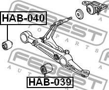 Febest HAB-039 - Silent Block, Supporto Braccio Oscillante www.autoricambit.com