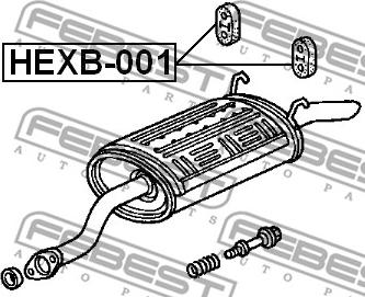 Febest HEXB-001 - Kit montaggio, Imp. gas scarico www.autoricambit.com