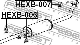 Febest HEXB-007 - Kit montaggio, Imp. gas scarico www.autoricambit.com