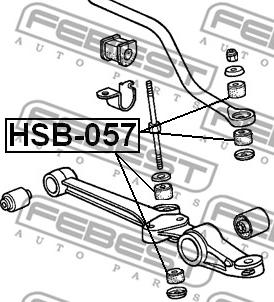 Febest HSB-057 - Supporto, Asta di reazione www.autoricambit.com