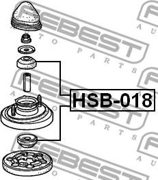 Febest HSB-018 - Distanziale a tubo, Ammortizzatore www.autoricambit.com