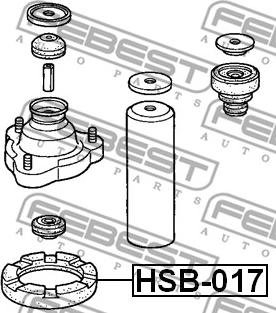 Febest HSB-017 - Supporto ammortizzatore a molla www.autoricambit.com