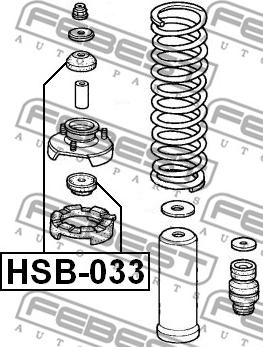 Febest HSB-033 - Distanziale a tubo, Ammortizzatore www.autoricambit.com