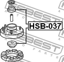 Febest HSB-037 - Distanziale a tubo, Ammortizzatore www.autoricambit.com