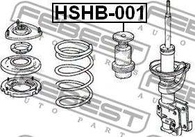 Febest HSHB-001 - Tampone paracolpo, Sospensione www.autoricambit.com