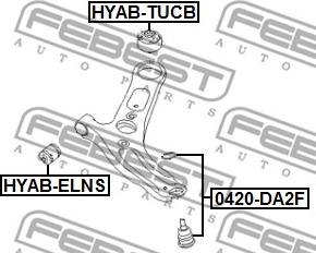 Febest HYAB-ELNS - Silent Block, Supporto Braccio Oscillante www.autoricambit.com