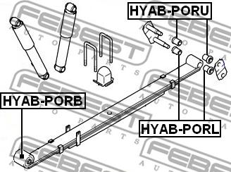 Febest HYAB-PORB - Bronzina cuscinetto, Molla a balestra www.autoricambit.com