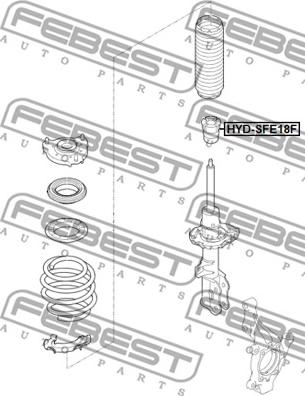 Febest HYD-SFE18F - Tampone paracolpo, Sospensione www.autoricambit.com