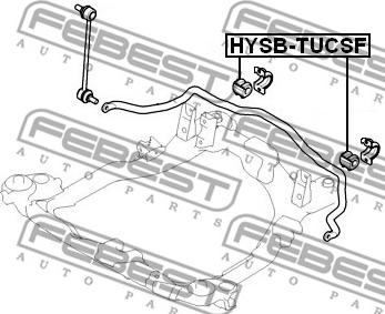 Febest HYSB-TUCF248 - Bronzina cuscinetto, Barra stabilizzatrice www.autoricambit.com