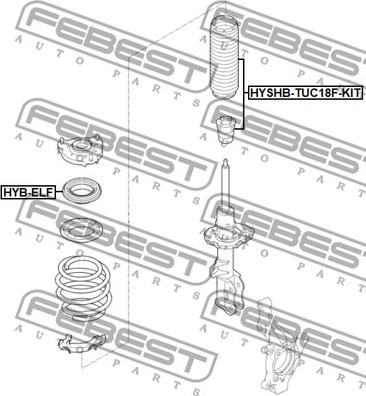 Febest HYSHB-TUC18F-KIT - Kit parapolvere, Ammortizzatore www.autoricambit.com