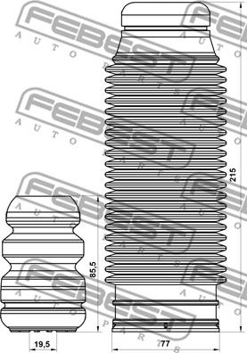 Febest HYSHB-TUCR-KIT - Kit parapolvere, Ammortizzatore www.autoricambit.com