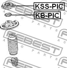 Febest KB-PIC - Cuscinetto volvente, Supporto ammortizz. a molla www.autoricambit.com