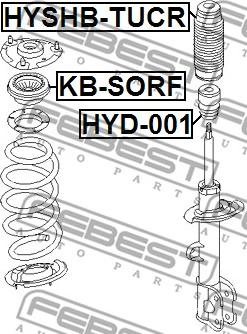 Febest KB-SORF - Cuscinetto volvente, Supporto ammortizz. a molla www.autoricambit.com