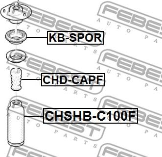 Febest KB-SPOR - Supporto ammortizzatore a molla www.autoricambit.com