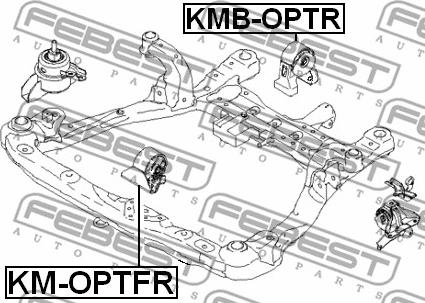 Febest KM-OPTFR - Sospensione, Motore www.autoricambit.com