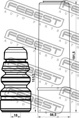 Febest KSHB-RIOIIR-KIT - Kit parapolvere, Ammortizzatore www.autoricambit.com