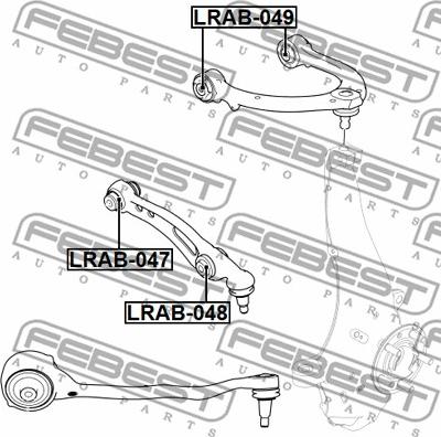 Febest LRAB-049 - Silent Block, Supporto Braccio Oscillante www.autoricambit.com