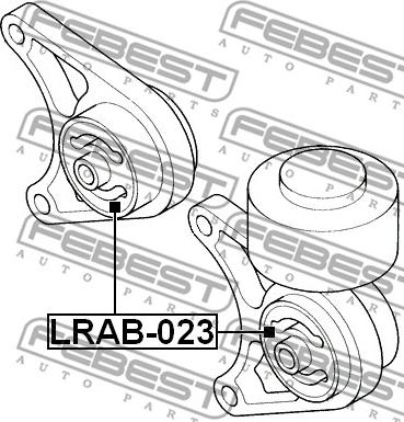 Febest LRAB-023 - Supporto, Differenziale www.autoricambit.com