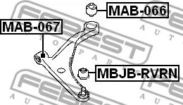 Febest MAB-067 - Silent Block, Supporto Braccio Oscillante www.autoricambit.com