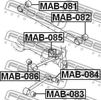 Febest MAB-086 - Silent Block, Supporto Braccio Oscillante www.autoricambit.com