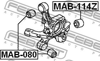 Febest MAB-114Z - Silent Block, Supporto Braccio Oscillante www.autoricambit.com