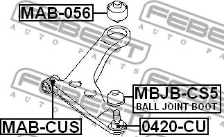 Febest MAB-CUS - Silent Block, Supporto Braccio Oscillante www.autoricambit.com