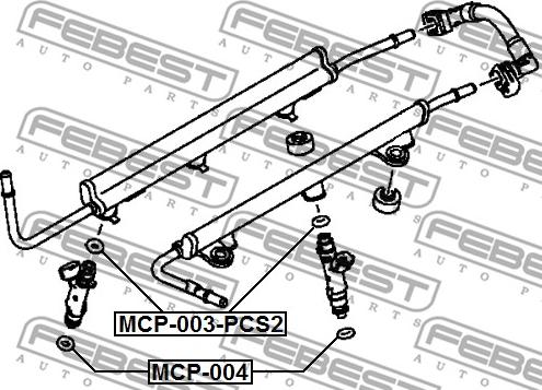 Febest MCP-003-PCS2 - Anello tenuta, Iniettore www.autoricambit.com