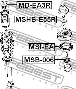 Febest MD-EA3R - Tampone paracolpo, Sospensione www.autoricambit.com