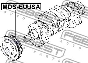 Febest MDS-EUUSA - Puleggia cinghia, Albero a gomiti www.autoricambit.com