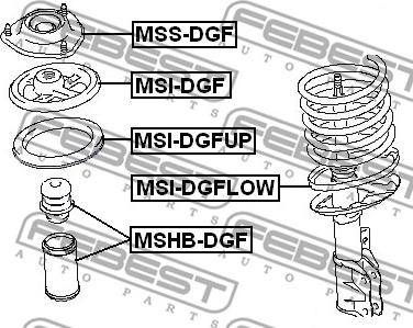 Febest MSHB-DGF - Tampone paracolpo, Sospensione www.autoricambit.com