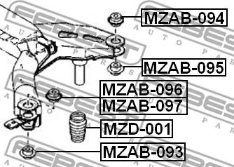 Febest MZAB-094 - Supporto, Corpo assiale www.autoricambit.com