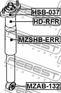 Febest MZAB-132 - Distanziale a tubo, Ammortizzatore www.autoricambit.com