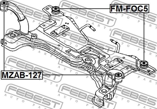 Febest MZAB-127 - Supporto, Corpo assiale www.autoricambit.com