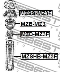 Febest MZSHB-MZ3F - Parapolvere, Ammortizzatore www.autoricambit.com