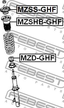 Febest MZSHB-GHF - Parapolvere, Ammortizzatore www.autoricambit.com