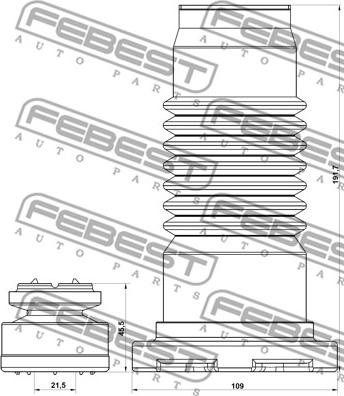 Febest MZSHB-GHF-KIT - Kit parapolvere, Ammortizzatore www.autoricambit.com