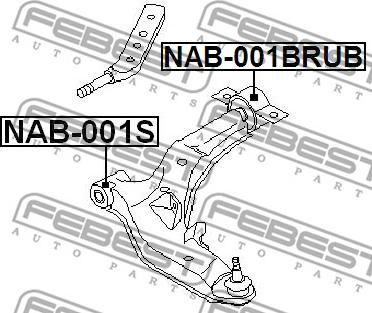 Febest NAB-001BRUB - Silent Block, Supporto Braccio Oscillante www.autoricambit.com