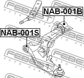 Febest NAB-001B - Silent Block, Supporto Braccio Oscillante www.autoricambit.com