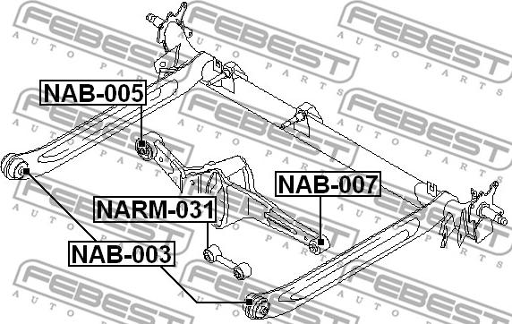 Febest NAB-003 - Supporto, Corpo assiale www.autoricambit.com