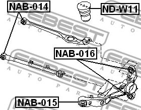 Febest NAB-015 - Silent Block, Supporto Braccio Oscillante www.autoricambit.com