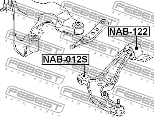 Febest NAB-122 - Silent Block, Supporto Braccio Oscillante www.autoricambit.com