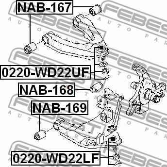 Febest NAB-168 - Silent Block, Supporto Braccio Oscillante www.autoricambit.com