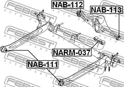 Febest NAB-113 - Silent Block, Supporto Braccio Oscillante www.autoricambit.com